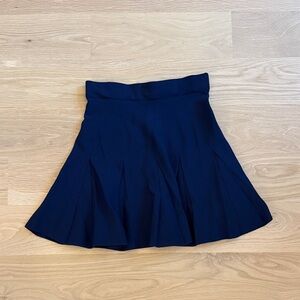 Zara Navy Blue Pleated Knit Skirt